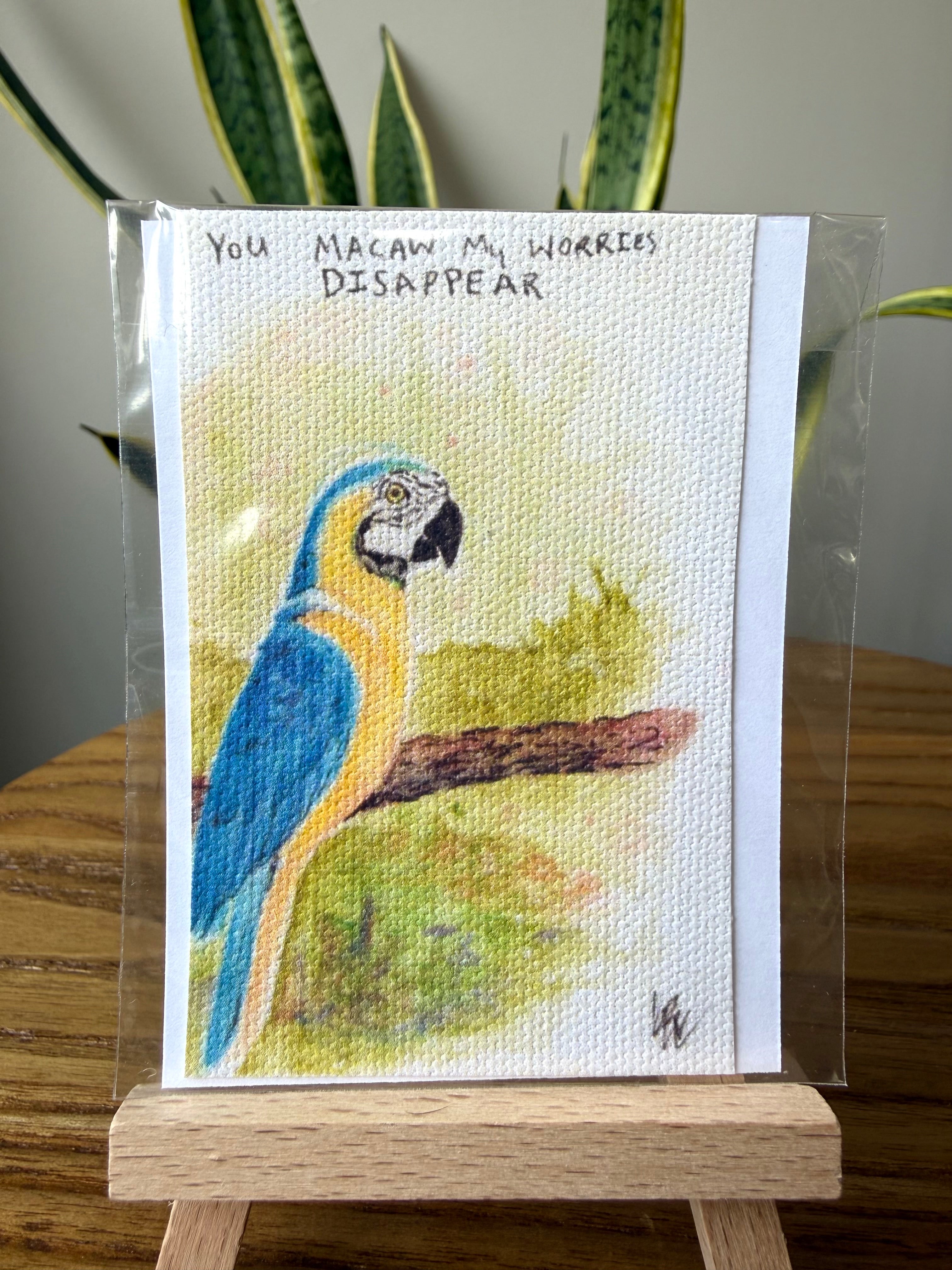 “Macaw My Worries Disappear” Mini Print